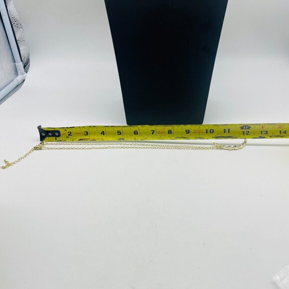 HEIDI DAUS Rhinestone Crescent Moon Pendant Necklace Gold Tone Twilight Space - Picture 2 of 9